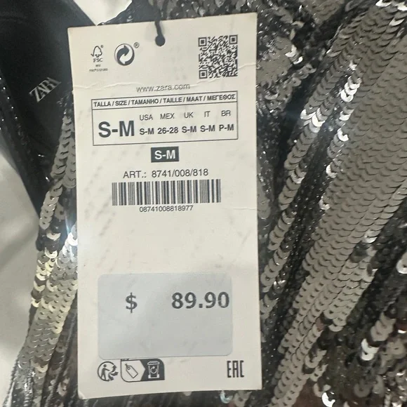 Zara Silver Sequin Cape - Picture 6 of 6